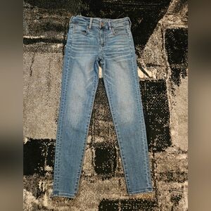 American Eagle Womens Size 4 Light Blue Skinny Jeans
